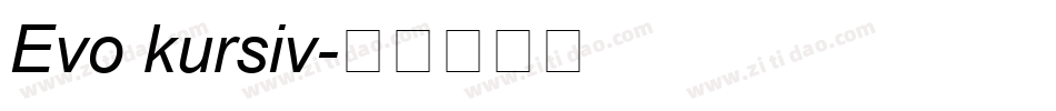 Evo kursiv字体转换